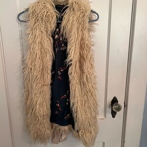 MM Couture Shaggy Cream Vest